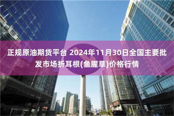 正规原油期货平台 2024年11月30日全国主要批发市场折耳根(鱼腥草)价格行情